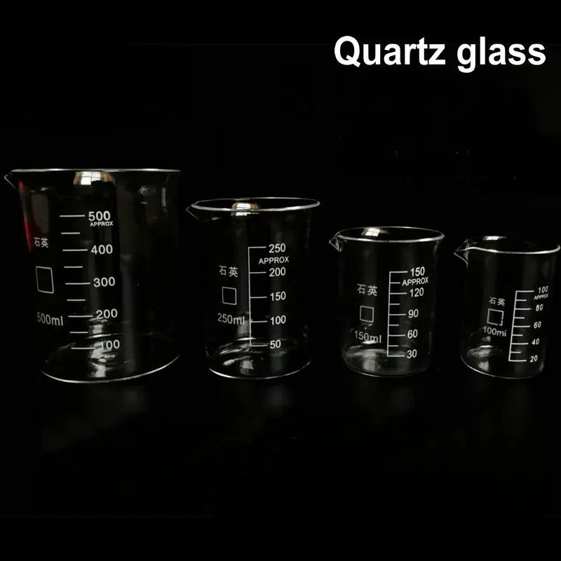 

1pc/lot Capacity 5ml-3000ml Quartz Glass Beaker for Laboratory Tests and Experiments