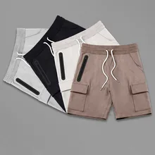 Мужские шорты, мужские повседневные спортивные штаны для бега, фитнеса, эластичные брюки с карманами, pantalones cortos hombre