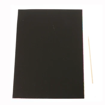 

10 Sheets A4 Magic Scratch Art Painting Paper With Drawing Stick Kids Toy Gift