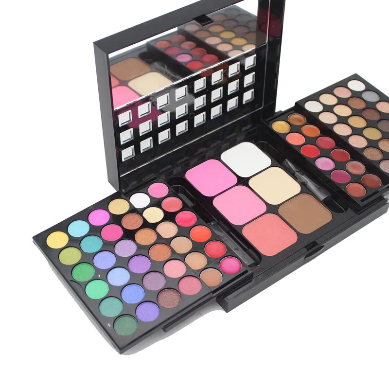 

POPFEEL Professional 3 Layer Eyeshadow Palette Set 72 Shimmer Eye shadow Blush Highlighting Powder Makeup Eyeshadows Cosmetics