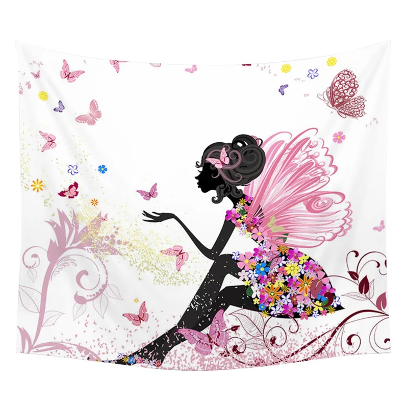 

Punk Skull Indian Meditation Explore flower Painting Pattern Tapestry Polyester Wall Hanging Gobelin Beach Picnic Home Decor