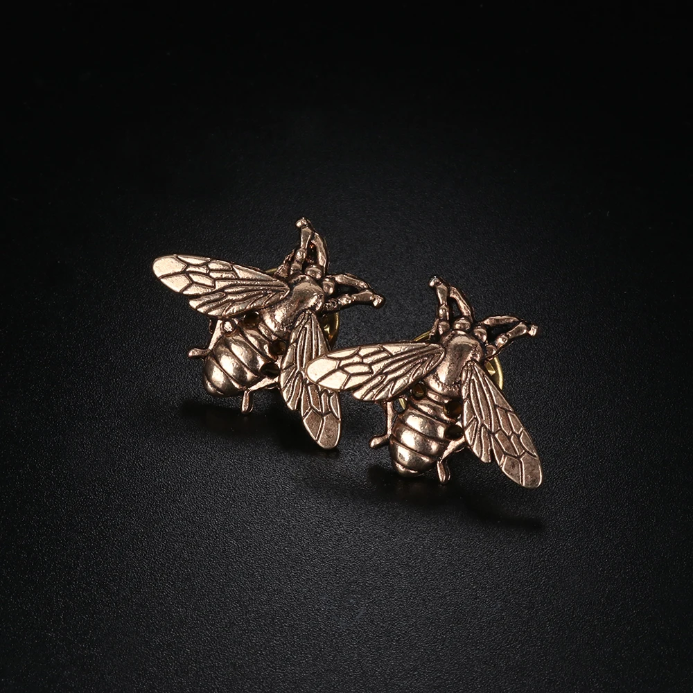 1/2 шт. золотые и серебряные броши в форме насекомых винтажная Милая брошь виде