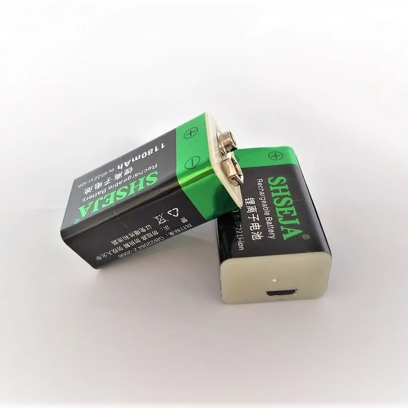 

9V rechargeable battery 11800mAh 6F22 lithium ion li ion cell for wireless microphone Guitar USB battery