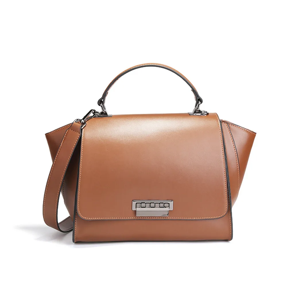 

New Style Fashion Women Causal Totes Famous Brand Split Leather Handbag Zipper Design Crossbody Bag for Lady Bolsa Female