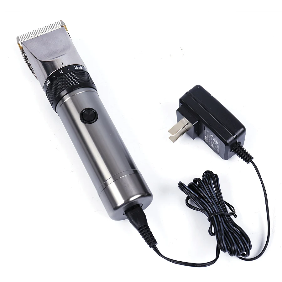 spesifikasi Isi ulang Pemangkas Rambut 0.8 2.0mm Adjustable titanium pisau keramik pria rambut clipper Listrik 2000 mA baterai lithium Razor