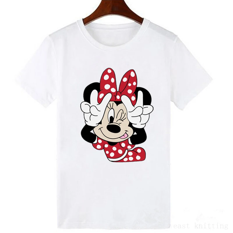 

FIXSYS Cute Women Printed T-shirts Summer Cotton Tees Fashion Round Neck Short Sleeves Shirts Tops