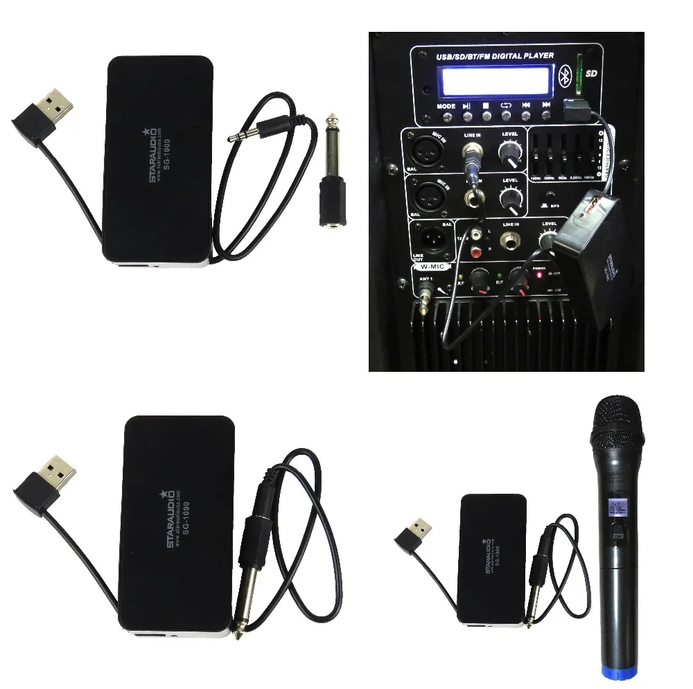 

STARAUDIO SG-1000 1Pc Professional PA DJ Universal Wireless Handheld Microphone with USB Slot