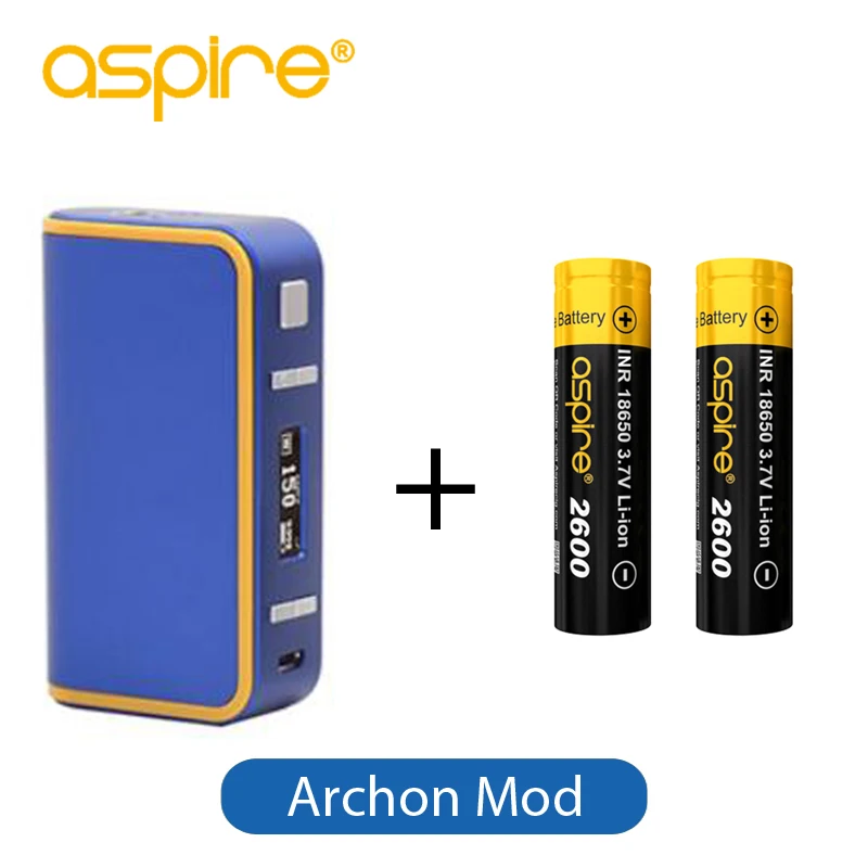 

Electronic Cigarette Box Mod Aspire Archon 150W TC Mod Temperature Control + 2pcs 18650 2600mAh Vape Battery Included