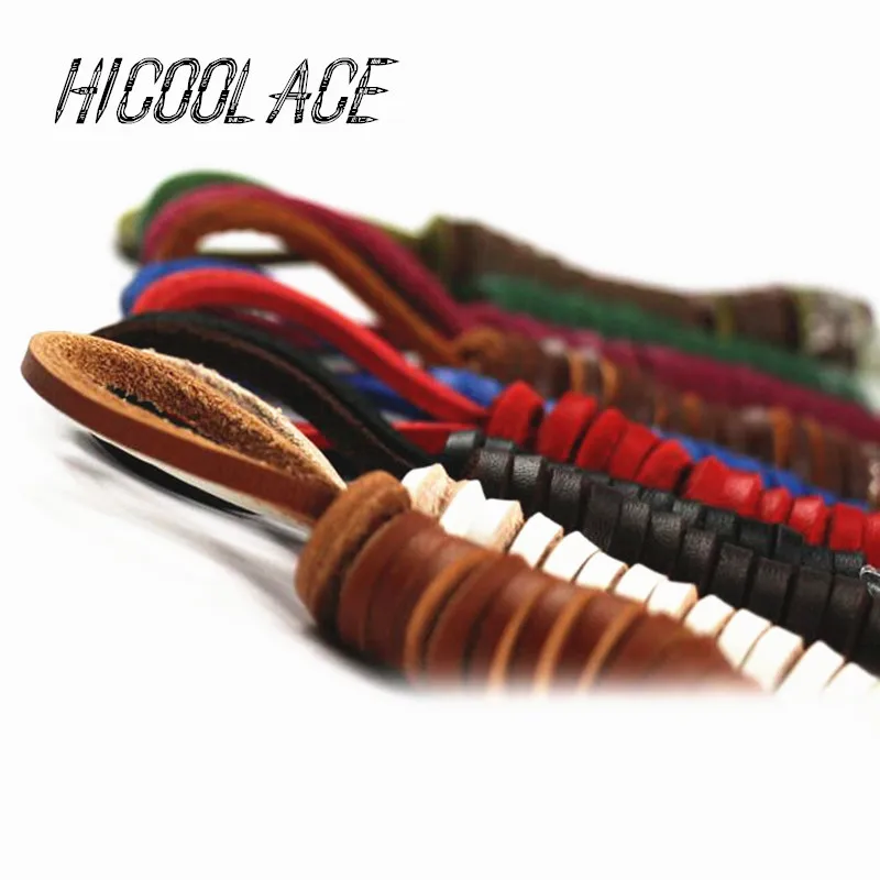 

2019 New 1 Pair Square Genuine Leahter Shoelaces Unisex Retro Boot Shoe Laces Loafers Boats Shoelaces 80/100/120/140/160/180CM