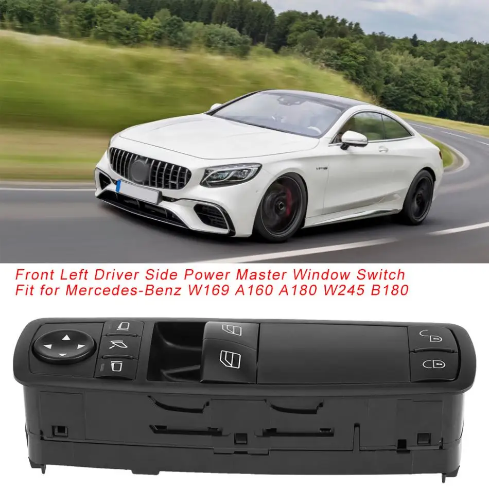 1 шт., главный переключатель стеклоподъемника с левой стороны для Mercedes-Benz W169 A160 A180 W245 1698206510, автомобильные аксессуары
