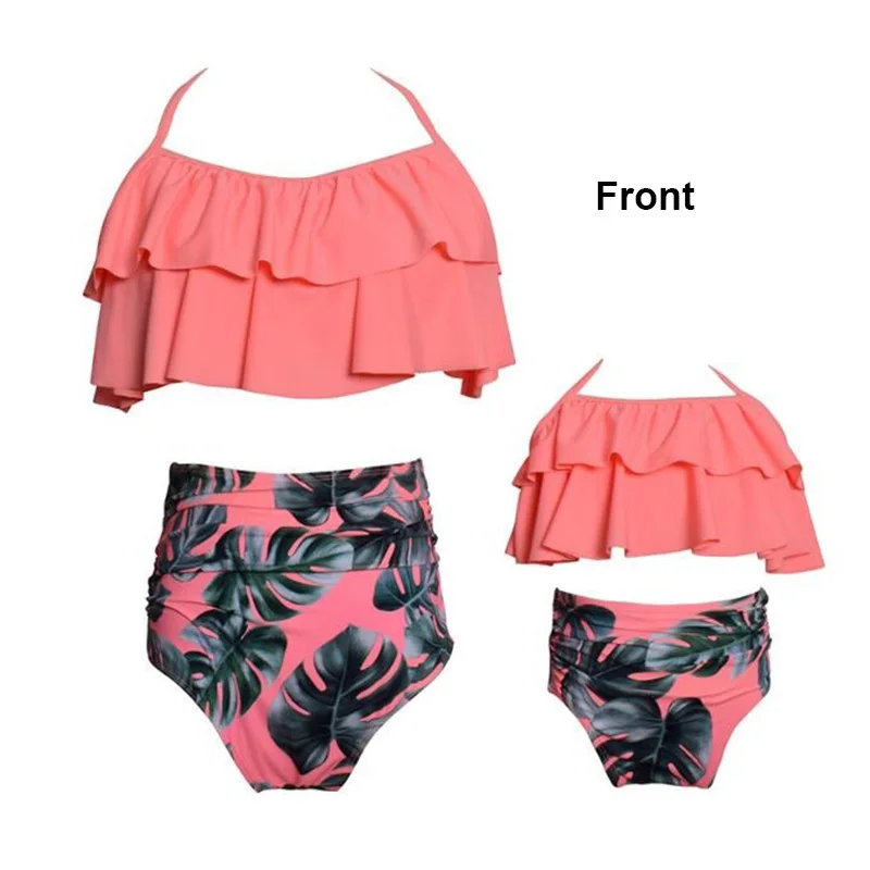 Cute Bathing Suit For Mom and Daughter Front