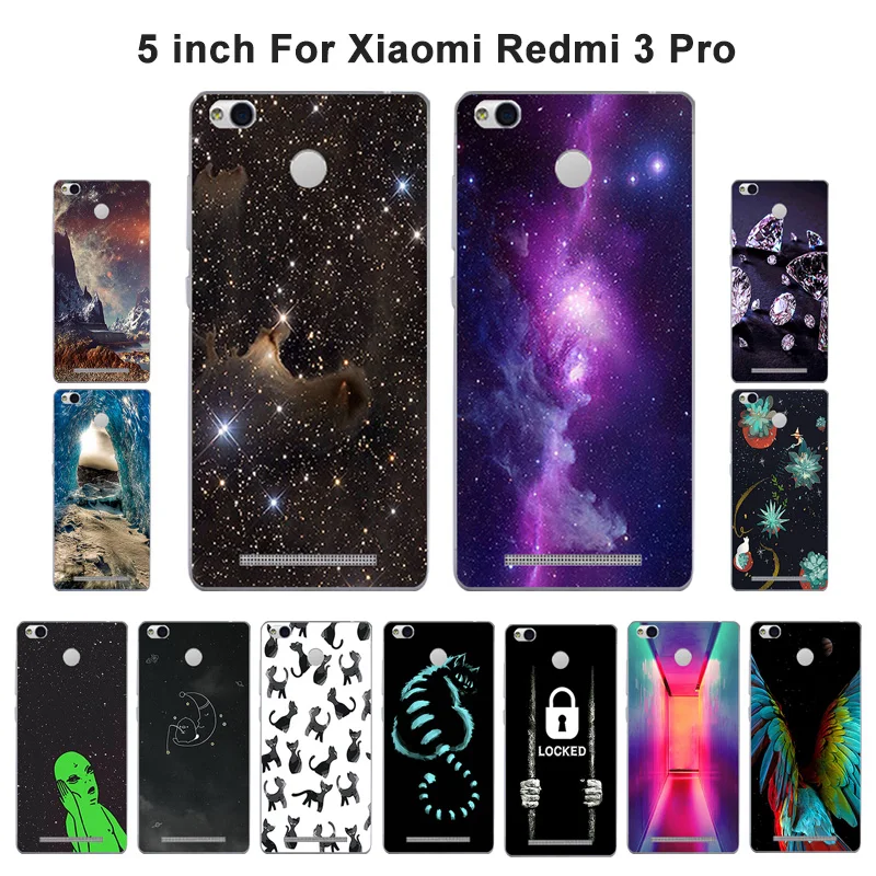 Case For Xiaomi Redmi 3 Pro 3s Nebula Painted Phone Back Cover FOR 3S S Soft Silicon | Мобильные телефоны и аксессуары