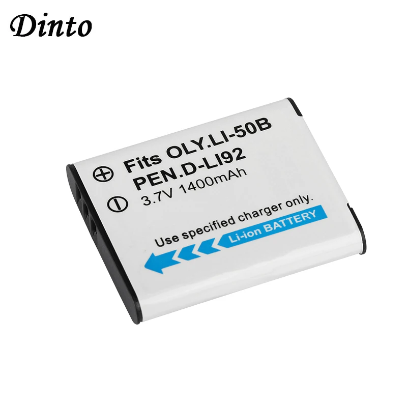 

Dinto 1pc 1400mAh Li-50B Li50B Li 50B Li-ion Camera Battery for Olympus u6010 u6020 for Pentax XZ-1 SP-800UZ D-Li92 DLi92