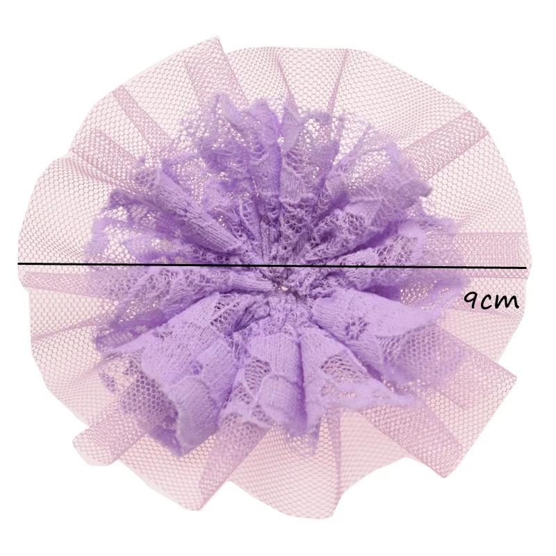 10 шт. кружевной край сетки цветок 9 см цветок волос Розетка цветок для страз DIY аксессуары для волос недорогие цветы