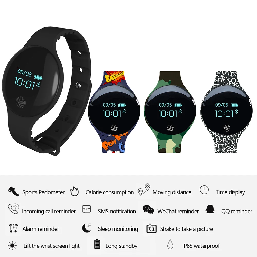 Smart Watch Sports Pedometer Call Reminder Silicone Bluetooth Smartwatch For IOS Android Men Women Tracker Wristwatch Waterproof