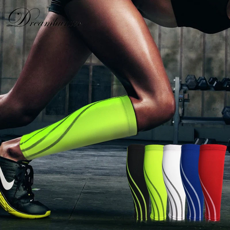 1 пара футбольной баскетбольной ножка гетры поддерживает дышащий Велоспорт теленок рукав компрессионная кожа протектор
