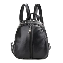 2017 Mini Niet Rucksack Frauen Leder Umhängetasche Rucksäcke für Mädchen Im Teenageralter Schultasche Frauen Reisetasche Bolsa Mochila