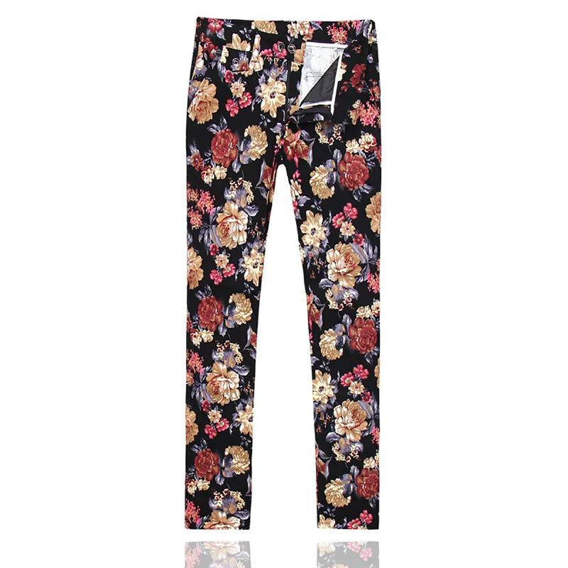 YUNCLOS New Men Suit 2 Pieces Floral Latest Coat Pant Designs Holiday Party Dress Stage Perform Suits Best Men's Blazer 6XL