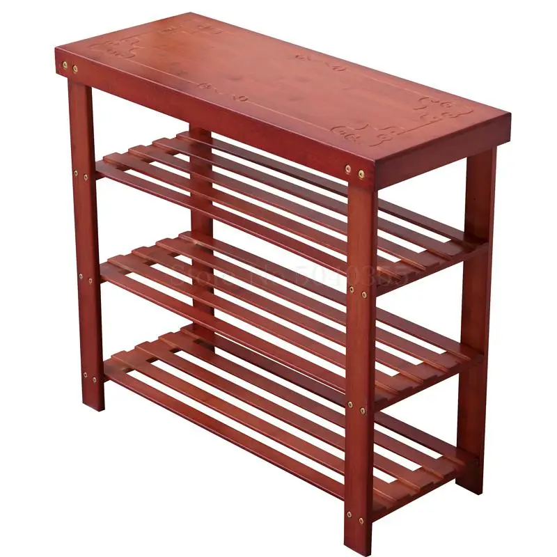 

Bamboo change shoes stool simple multi-layer shoes stool solid wood shoe rack shoe storage rack new home door stool