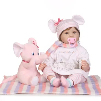 

55cm Silicone Doll Reborn Babies Reborn Toy 22inch bonecas fresh new handmade menina super dolls Baby Birthday Gift For Child