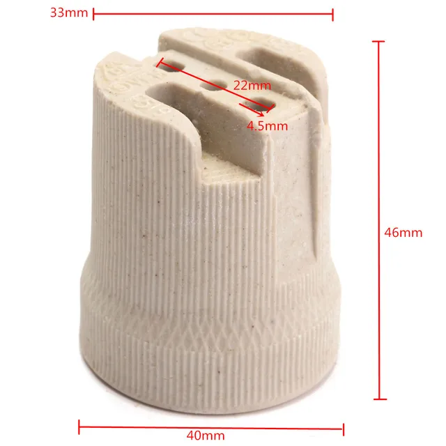 10Pcs E27 Screw Bulb ES27 LED Lamp Holder Porcelain Lampholder Ceramic Wall Led Lamp Base Sockets For Indoor Lighting Bases