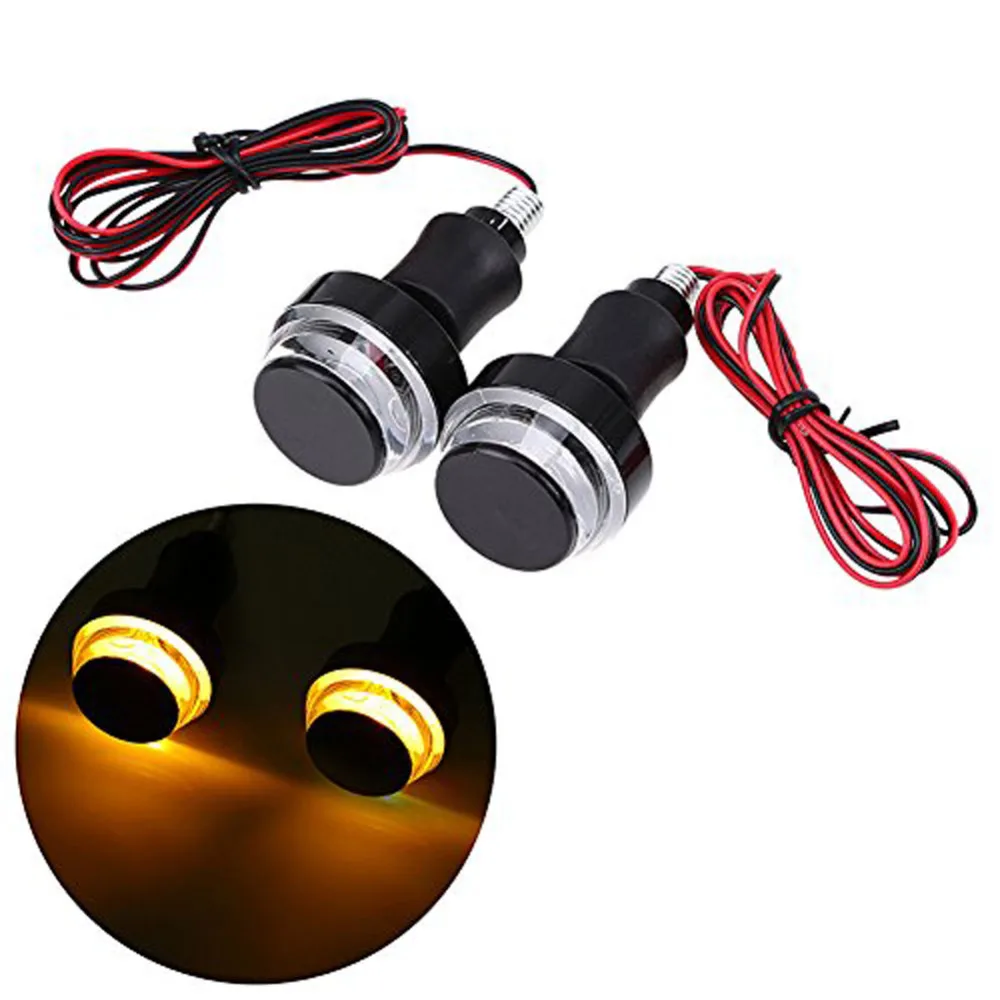 2pcs aluminum alloy motorcycle turn signal LED lights 22mm handlebar waterproof