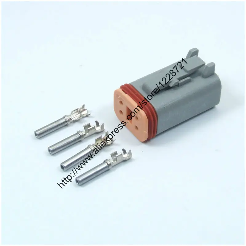 4 способа комплект из штекерного разъема DT06-4S 4 шпильки женский провод соединитель Комплект в комплекте с Wedgelocks& обжимной терминал для Harley морской