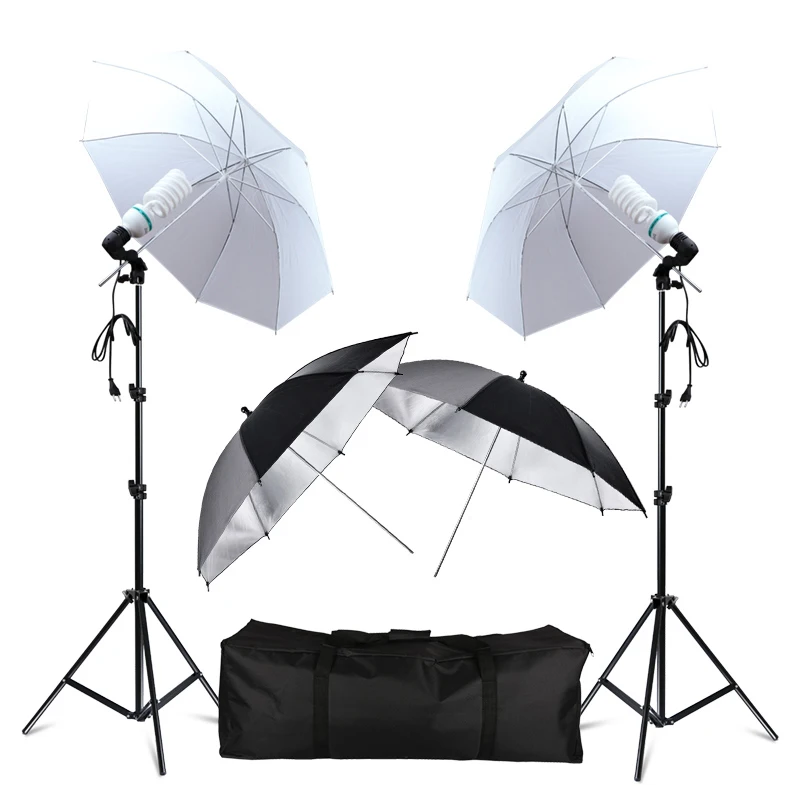

soft umbrella 2*2m light stand+ 2*E27 single lamp horlder socket + 2*135w photography lights photography umbrella free shiping