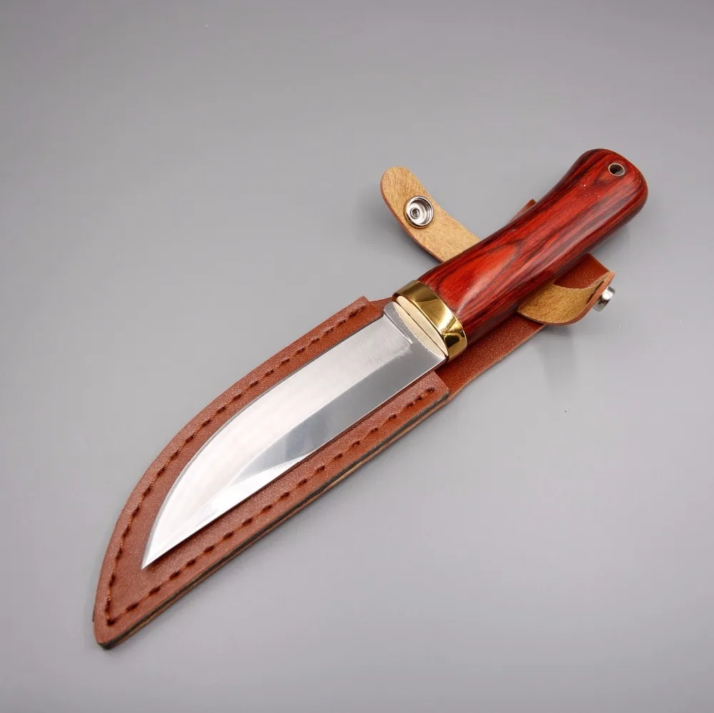 Retro new mirror 440c steel single fixed blade tactical knife army tanto hunting survuval wood handle small real knifes tools 57 Retro new mirror 440c steel single fixed blade tactical knife army tanto hunting survuval wood handle small real knifes tools 57