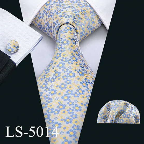 LS-5014 Новинка 8,5 см галстук мужской шелковый галстук 10 цветов Цветочные Галстуки для мужчин свадебные Барри. Ван Бизнес Стиль Прямая поставка галстук LS-10 - Цвет: LS-5014