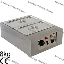 Коммерческих 110 В 220 В Электрический 8 кг шоколадный фонтан Choco Melter Темпер теплое устройство для кипячения w/2 плавильный горшок
