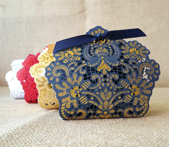 Red Gold White Royal Blue Wedding Decoration Elegant Luxury Party Red Gold White Royal Blue Wedding Decoration Elegant Luxury Party Favor Bo Paper Gift Bags Laser Cut Candy Box 100pcs On Aliexpress Alibaba