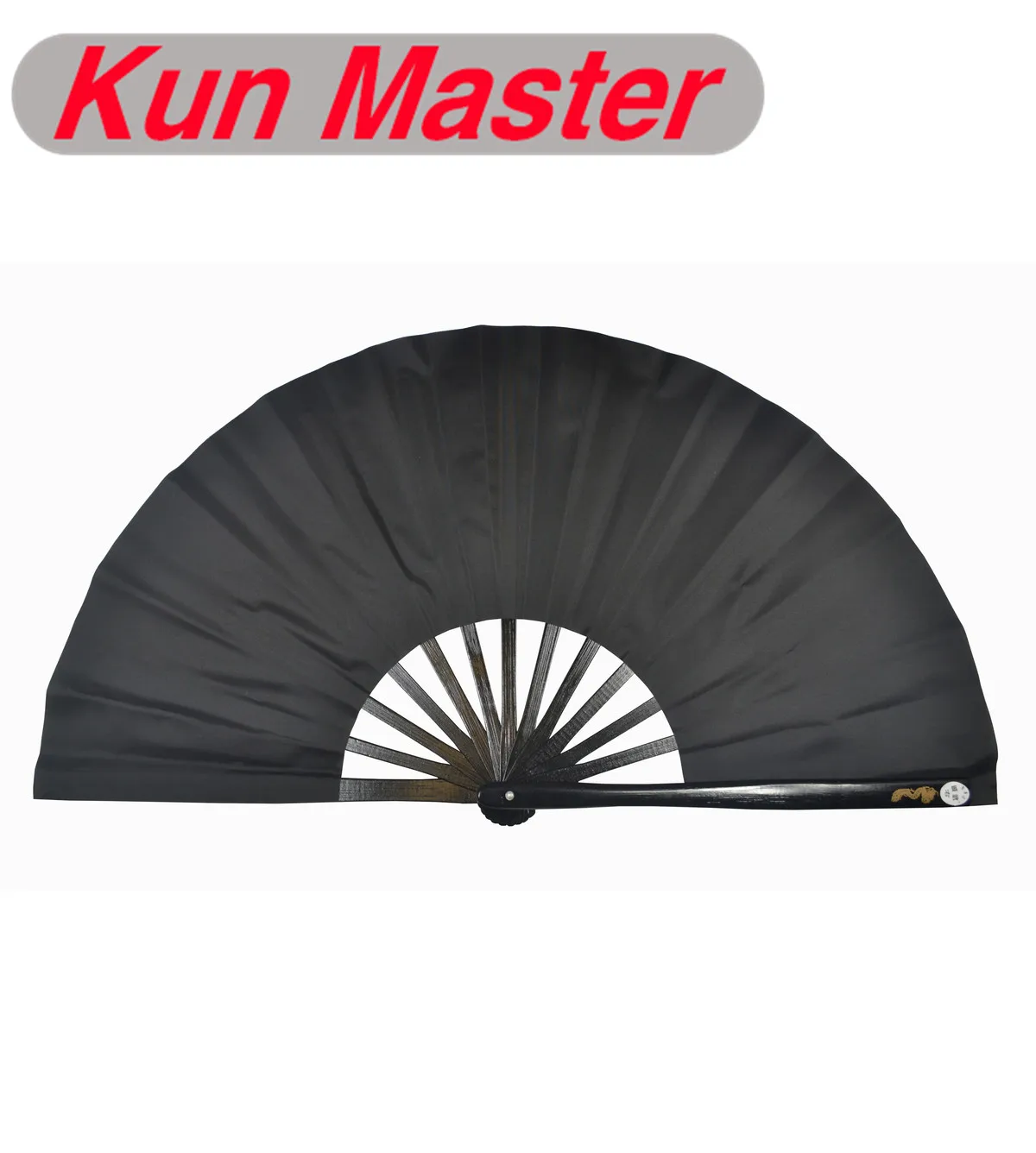 

Bamboo Kung Fu Fighting Fan, Martial Arts Practice Performance Fan,Wu Shu Fan, Black