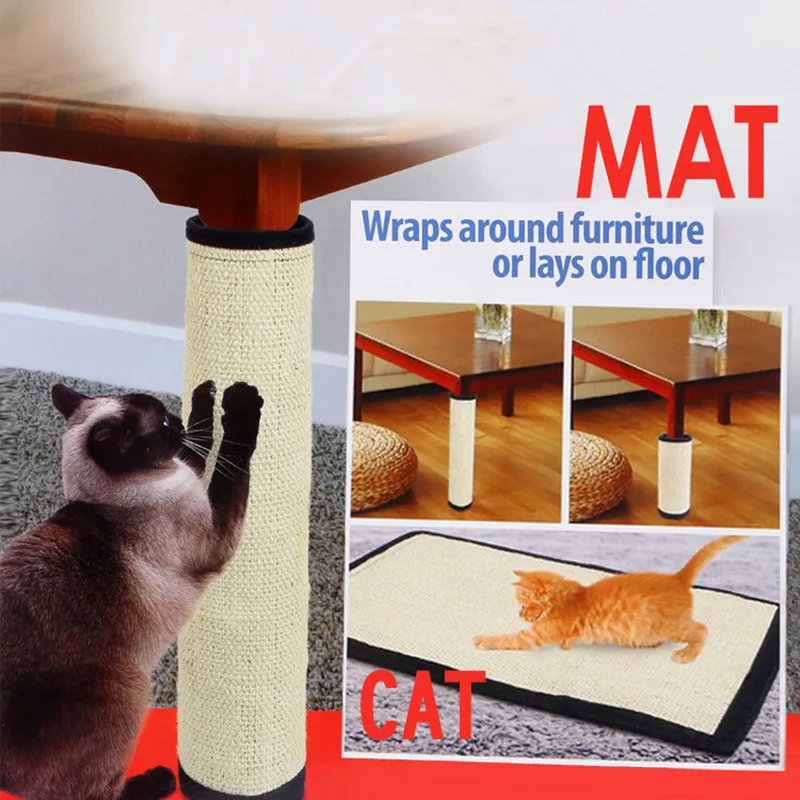 

Cat scratching post Natural sisal Mat toy for cats catnip tower climbing tree Cat Scratch Pad board Protecting furniture Foot