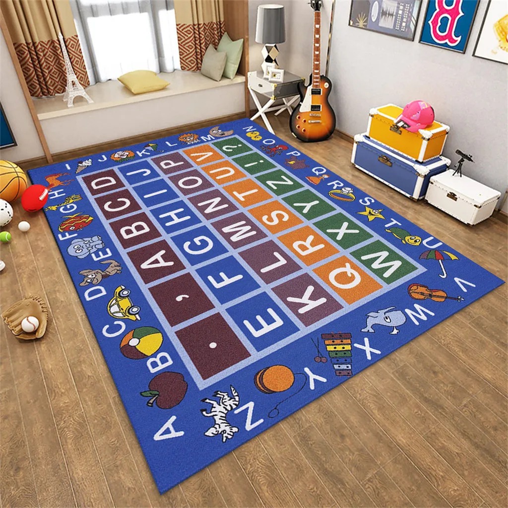 

Playtime Collection ABC, Numbers and Shapes Educational Area Rug Baby Play Mat Kids Carpet Rug Animal B 3.22