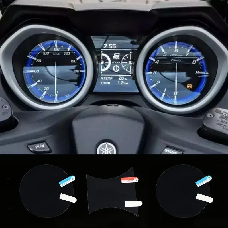 

QILEJVS 2 Set Cluster Scratch Cluster Screen Protection Film Protector For Yamaha Tmax 530 DX SX 2017 2018