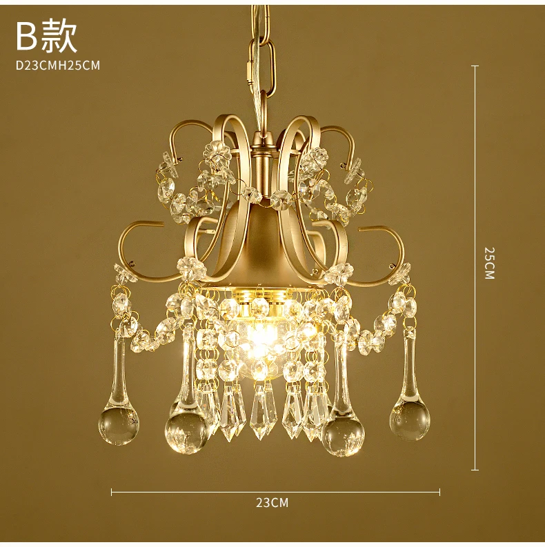  Modern crystal iron Pendant Light cage Lampshade Pendant Lamp Kitchen Hanging Light Fixture Lustre  - 32863215083