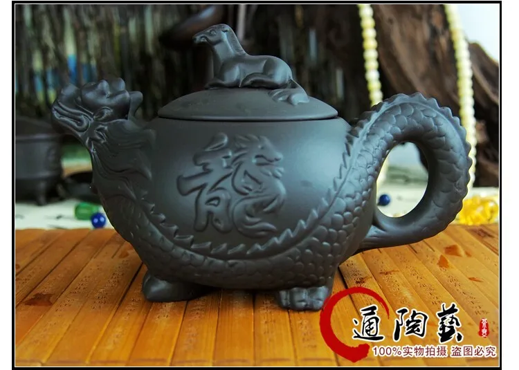 Аутентичный исинский чайник дракон и лошадь чайник большой емкости китайский чайник "Зодиак" ручной работы чайный набор чайник кунг-фу чайник