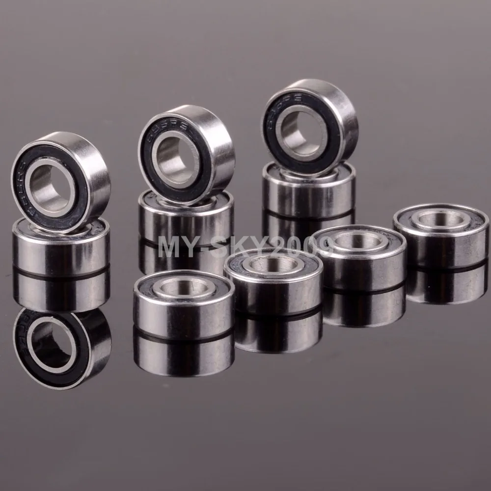10 шт. 6x13x5 мм 686RS 686-2RS черный резиновый шарикоподшипник 6*13*5 подходит для