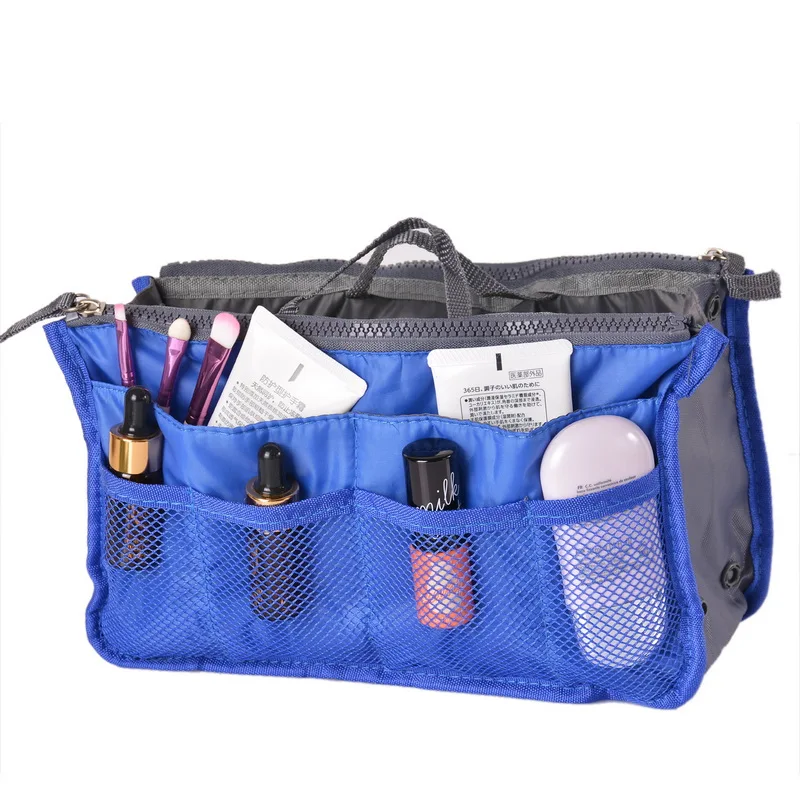 

Urijk Multifunction Makeup Cosmetic Container Storage Box Bins Make Up Organizer Holder Zipper Portable Travel Storage Case