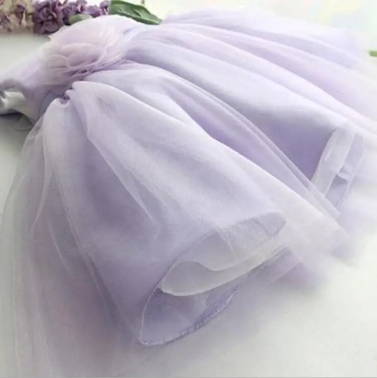 Лавандовое Тюлевое платье с цветочным узором для девочек, для свадьбы, сказочное пышное платье, богемная детская официальная одежда, vestido de festa ZF076 - Цвет: same as picture