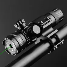 Тактический зеленый точечный Лазер прицел для винтовки охотничий регулируемый водонепроницаемый лазер с батареей 11-20 мм плавный зажим Крепление