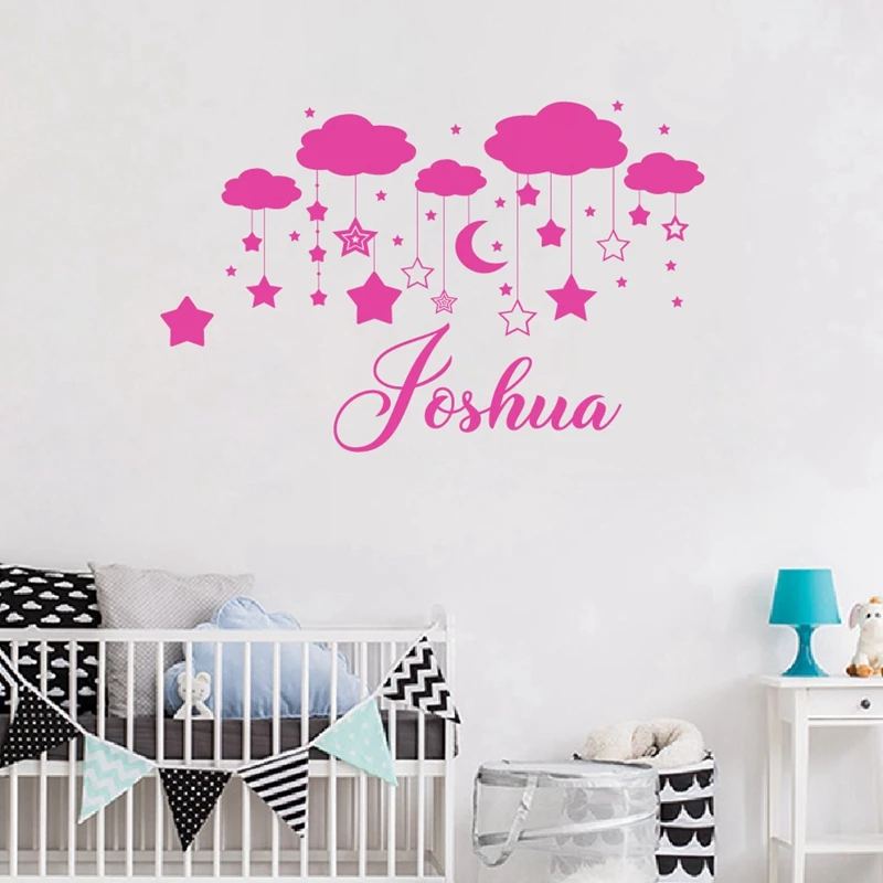 Moon Star Vinyl Stickers Kids Room Decor