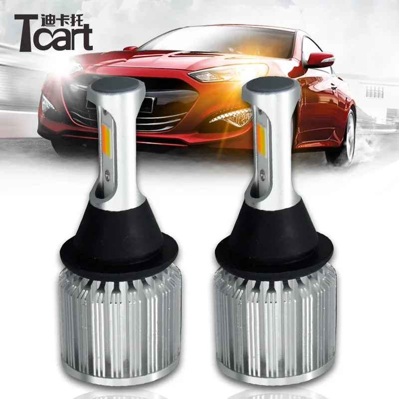 Tcart 2pcs New COB 30W font b Lamps b font Car White DRL Daytime Running Lights