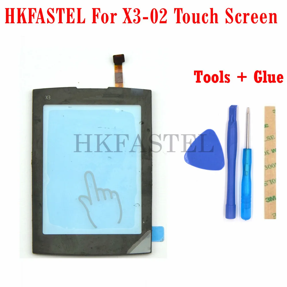 

HKFASTEL High Quality Touch For Nokia X3 X3-02 RM-775 RM-639 Touch Screen Digitizer Sensor Front Glass Lens panel + tools + glue