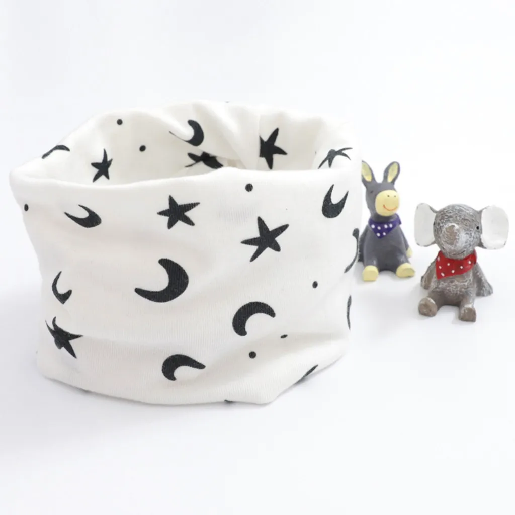 

TELOTUNY baby girl soft cotton scarf Kid Girls Boys Cartoon Scarf Pattern Stitching O-ring Baby Scarf Neck Warmer Z1205