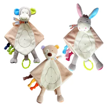 

Soft Baby Toys 0-12 Months Appease Towel 3 style Soothe Sleeping Animal Blankie Towel Educative Stroller Toys