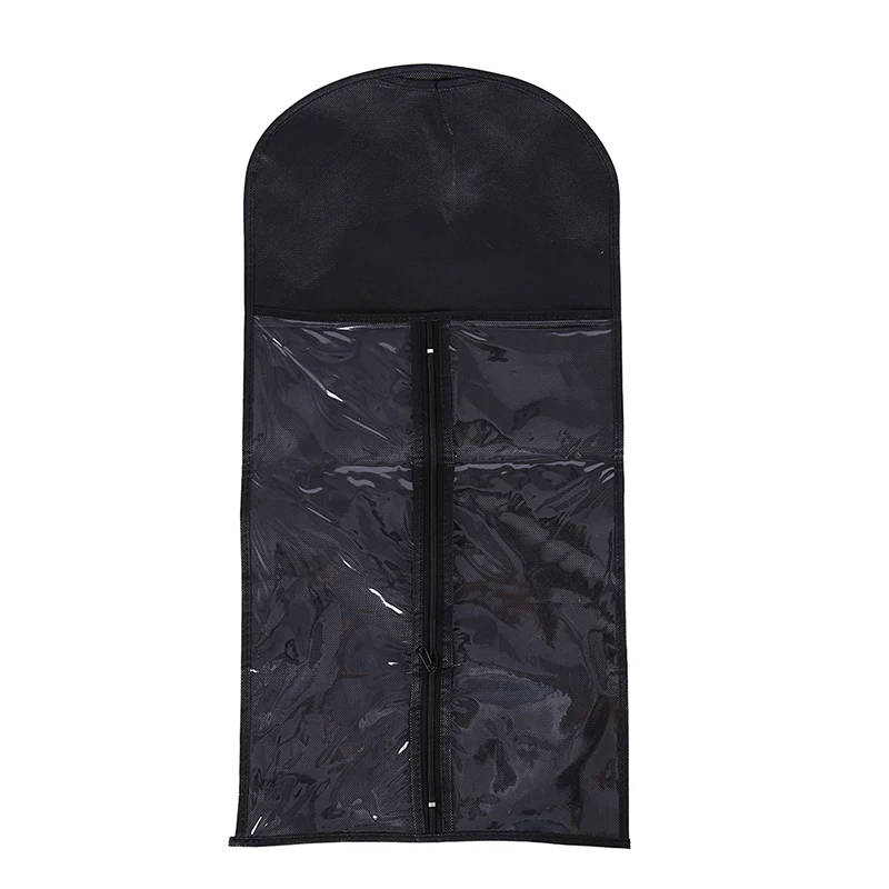 

1pc Black Hair Extensions Wigs Storage Bag with Wig Hanger Dust Proof Protective Wig Storage Holder for Styling Accessories