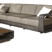 Все погодные серые плетеные Элегантные наборы мебели для гостиной из ротанга