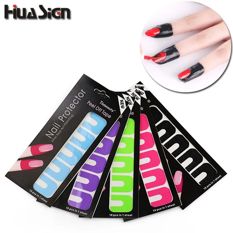 5Sheets/Set Nail Polish Protector Shield Tool Nail Art Stickers Tips